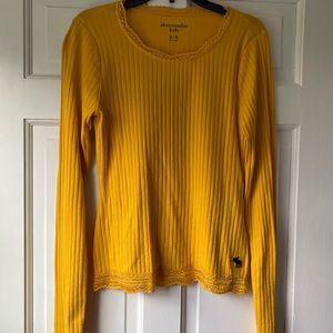 Abercrombie Kids long sleeve top with lace trim very cute and in great condition